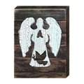 Designocracy Angel with Dove Art on Board Wall Decor 9886412